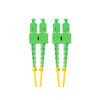 LANBERG šviesolaidinis patchcord SM SC/APC-SC/APC dvipusis 2m LSZH g657a1 3.0mm geltonas