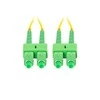 LANBERG šviesolaidinis laidas SM SC/APC-SC/APC dvipusis 1m LSZH g657a1 3.0mm geltonas