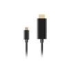 Lanberg USB-C į HDMI kabelis, 0,5 m 4K/60Hz, Juodas | Lanberg | USB-C į HDMI kabelis | CA-CMHD-10CU-0005-BK | 0,5 m