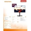 Monitorius LENOVO THINKVISION P24H-30 23.8" QHD NATURAL LOW Mėlynas LIGHT/ 2560X1440/ 4X USB/ RJ45/ HDMI / DP/ 3 METŲ GARANTIJA