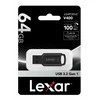 Lexar | USB Flash Drive | JumpDrive V400 | 64 GB | USB Type-A | Juodas