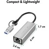 „LogiLink“ adapteris USB-A/-C į 2,5 g Ethernet, pilkas