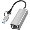 „LogiLink“ adapteris USB-A/-C į 2,5 g Ethernet, pilkas