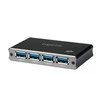 LogiLink Aliuminio HUB USB3.0 4 prievadų, juodas, Su maitinimo šaltiniu