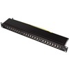 LOGILINK NP0061 LOGILINK- Patch Panel 19 montavimas Cat.6A STP 24 jungtys, juodos