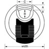 „Master Lock Disc“ kombinuotas užraktas iš nerūdijančio plieno M40EURDNUM