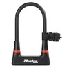 Masterlock MASTER LOCK Grūdinto plieno aukšto saugumo "U" formos dviračio spyna su 4 raktais (juoda)