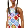 Mattel Barbie - Fashionista Doll - With Bun And Crochet Halter Dress (HJT07)