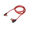 NATEC NKA-1201 Extreme Media kabelis USB Type-C į USB M 1m kampu į kairę/dešinę Raudona