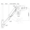 Laikiklis NEOMOUNTS BY NEWSTAR WALL MOUNTED GAS SPRING MONITORIUS ARM (3 PIVOTS VESA 100X100)