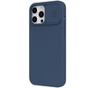 Nillkin Camshield šilkinis silikoninis dėklas su fotoaparato dangteliu, skirtas iPhone 13 Pro Max Mėlyna