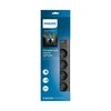 Philips Apsaugos nuo viršįtampių juosta spn7040ba/60 4 kintamosios srovės lizdai, 2m juodi