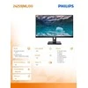 Monitorius Mmd monitoriai Ekranai PHILIPS 242S9JML/00 23.8 colio 1920x1080 VA plokščias H/A 130 MM 4ms GtG 75Hz USB šakotuvas Garsiakalbiai DP HDMI