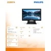 Monitorius Philips 222B9TA - 60Hz | Full HD | VA | " | 2ms | USB-C