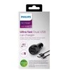 Įkroviklis automobilinis Philips (2xUSB 3.1A) juodas