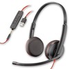 Plantronics Poly BLACKWIRE,C3225 USB-A Poly USB-A Ausinės Su mikrofonu Juodas USB Type-A su laidu