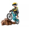 Playmobil Dviratininkas su visureigių dviračiu ir medžio kelmu