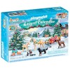 Playmobil Advento kalendorius Arklių pasaulis - Kalėdinis pasivažinėjimas rogėmis, 71345