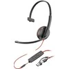 Ausinės Hewlett Packard (HP) „Poly Blackwire 3215“ USB-C laidas + 3,5 mm kabelis + USB-C/A laidas