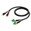 Audac Kabelis 2x RCA/Cinch - 2x Electric Cube (3 jungtys - 3,81 mm) 1m - CLA832/1