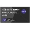 „Qoltec“ aktyvus skirstytuvas 2 x HDMI 4K x 2K | 3.4 Gb/s | Didelis stabilumas