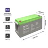 QOLTEC 53078 Deep Cycle Gel baterija 12V 150Ah