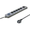 QOLTEC 50199 Apsauga nuo viršįtampių 6 lizdai 5m