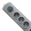 QOLTEC 50164 Apsaugos nuo viršįtampių Quick Switch 4 lizdai pilka 2,5m