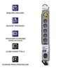 QOLTEC 50167 Apsaugos nuo viršįtampių Quick Switch 8 lizdai pilka 1,8m