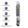 QOLTEC 50166 Qoltec Apsaugos nuo viršįtampių Quick Switch 6 lizdai pilka 3m