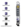 QOLTEC 50165 Apsaugos nuo viršįtampių Quick Switch 6 lizdai pilka 1.8m