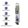 QOLTEC 50163 Apsaugos nuo viršįtampių Quick Switch 4 lizdai pilka 1,5m