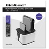 Qoltec 50309 HDD SSD 2,5" 3,5" prijungimo stotelė | SATA III | USB 3.0 | Super greitis 5Gb/s | su klonavimo funkcija