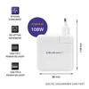 QOLTEC 51710 maitinimo įkroviklis GaN Fast 108W 5 20V 3 4.7A USB C Baltas