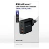 Adapteris Įkroviklis gan power pro 2xusb-c 2xusb 130w 5-20v 1.5-5a pd juodas Qoltec
