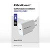 „Qoltec Super Quick PD“ | USB-C | 20 W | 5–12 V | 1,67–3 A | Balta