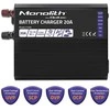 QOLTEC 51959 Smart Monolith įkroviklis LiFePO4 AGM GEL SLA akumuliatoriams / 20A / 12V