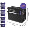 QOLTEC 51959 Smart Monolith įkroviklis LiFePO4 AGM GEL SLA akumuliatoriams / 20A / 12V