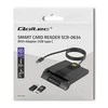 QOLTEC 50634 Išmanusis Smart ID lustinių kortelių skaitytuvas SCR0634 USB Type C