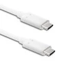 QOLTEC 50508 Kabelis USB 3.1 tipo C kištukas USB 3.1 tipo C kištukas 1m Baltas