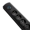 QOLTEC Apsauga nuo viršįtampių Quick Switch 5 lizdai 3m juodas