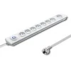 QOLTEC 50293 Apsauga nuo viršįtampių 8 lizdai 1,5m
