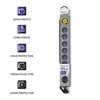 QOLTEC 50167 Apsaugos nuo viršįtampių Quick Switch 8 lizdai pilka 1,8m