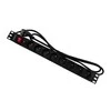 QOLTEC 53996 Apsauga nuo viršįtampių RACK 19 16A 1U PDU 8xSCHUKO 2m