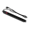 QOLTEC 54471 Maitinimo juostelė RACK spintelėms 1U 16A PDU 8xFRENCH 2m