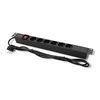 QOLTEC 54468 Maitinimo juostelė RACK 1U 16A PDU 6xSCHUKO 2m