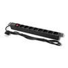 QOLTEC 54471 Maitinimo juostelė RACK spintelėms 1U 16A PDU 8xFRENCH 2m
