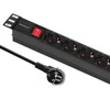 QOLTEC 54469 Maitinimo juostelė RACK 1U 16A 8xSCHUKO 2m