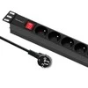 QOLTEC 54471 Maitinimo juostelė RACK spintelėms 1U 16A PDU 8xFRENCH 2m