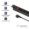 QOLTEC 54468 Maitinimo juostelė RACK 1U 16A PDU 6xSCHUKO 2m